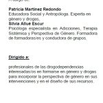 Seminario La incorporación de la perspectiva de género al consumo de drogas en las mujeres